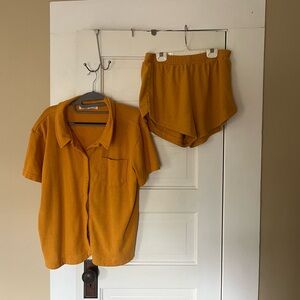 Free People Beach Set - Short Sleeve Top & Shorts